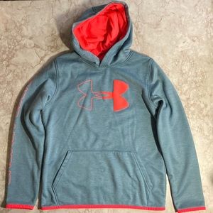 Under Armour | large | grey | pullover hoodie w/ kangaroo pocket (kids)